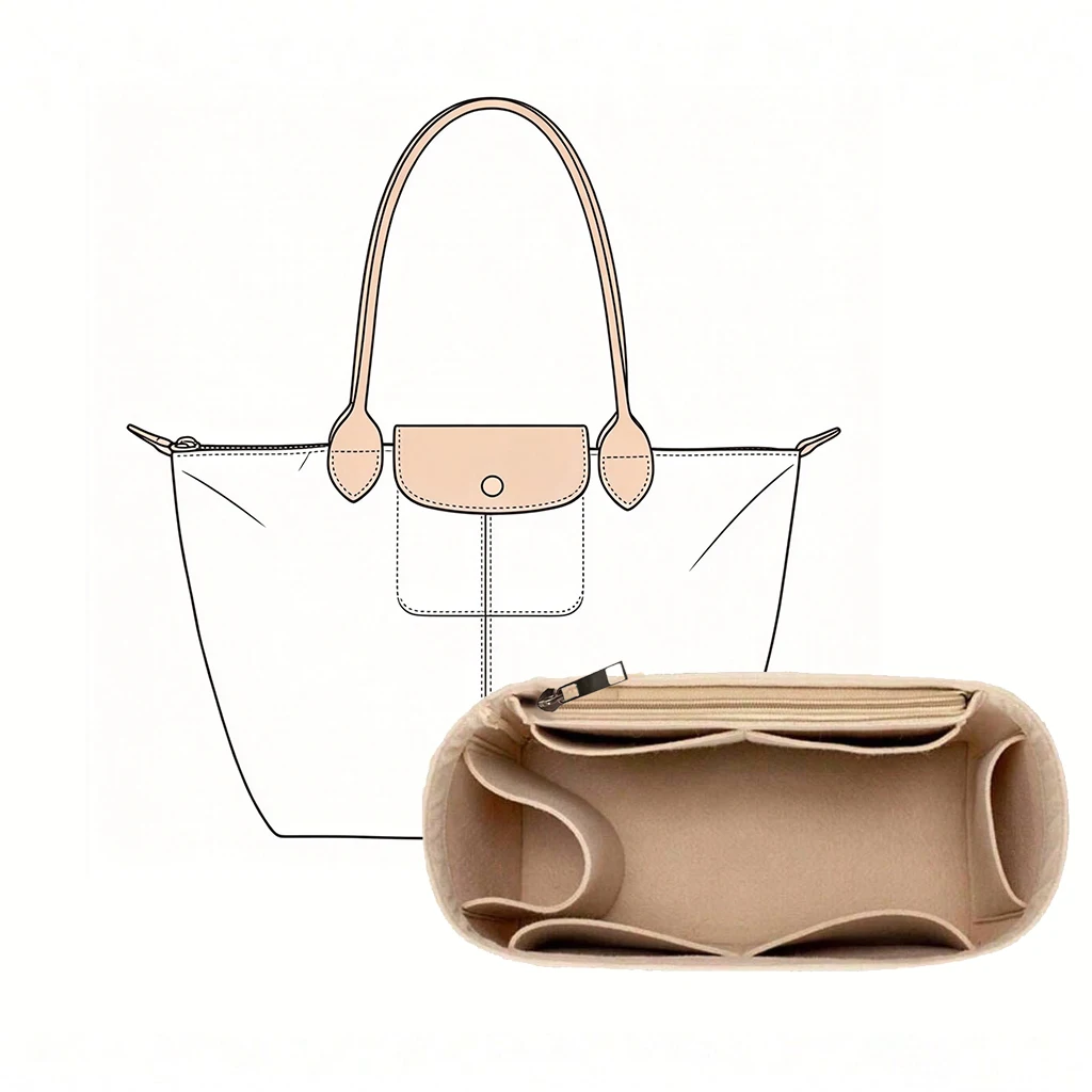 Beauty Makeup Women - Taschenorganizer aus Filz, Handtaschen-Einlage, Make-up-Aufbewahrung für