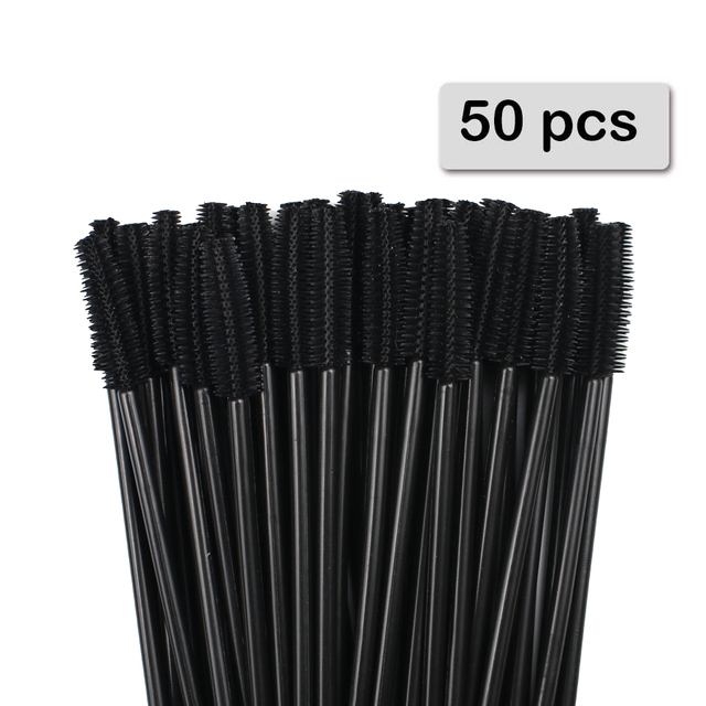 Beauty Makeup Women - 50 Stück Silikon-Mascara-Applikatoren, Einweg-Wimpernbürsten, Kämme, Schönheits-Make-up-Pinsel